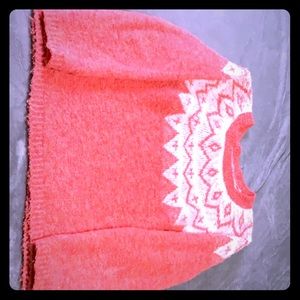 ⭐️B1G1FREE⭐️ Coral and white sweater! Previously loved! ❤️
